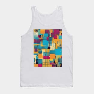 Color composition of irregular overlapping elements Tank Top